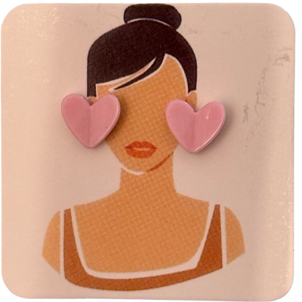 🩷Pink Heart Earrings